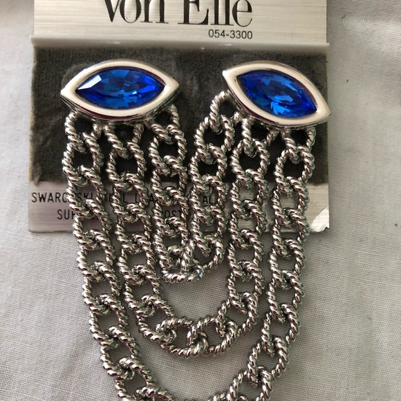 VINTAGE VON ELLE SWAROVSKI/FULL LEAD CHRYSTAL PIN - Picture 1 of 4
